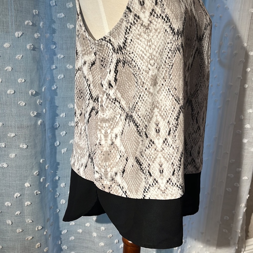Apt 9 Faux Layered Tunic Snake Print Tank Top Womens Medium - Picture 3 of 6